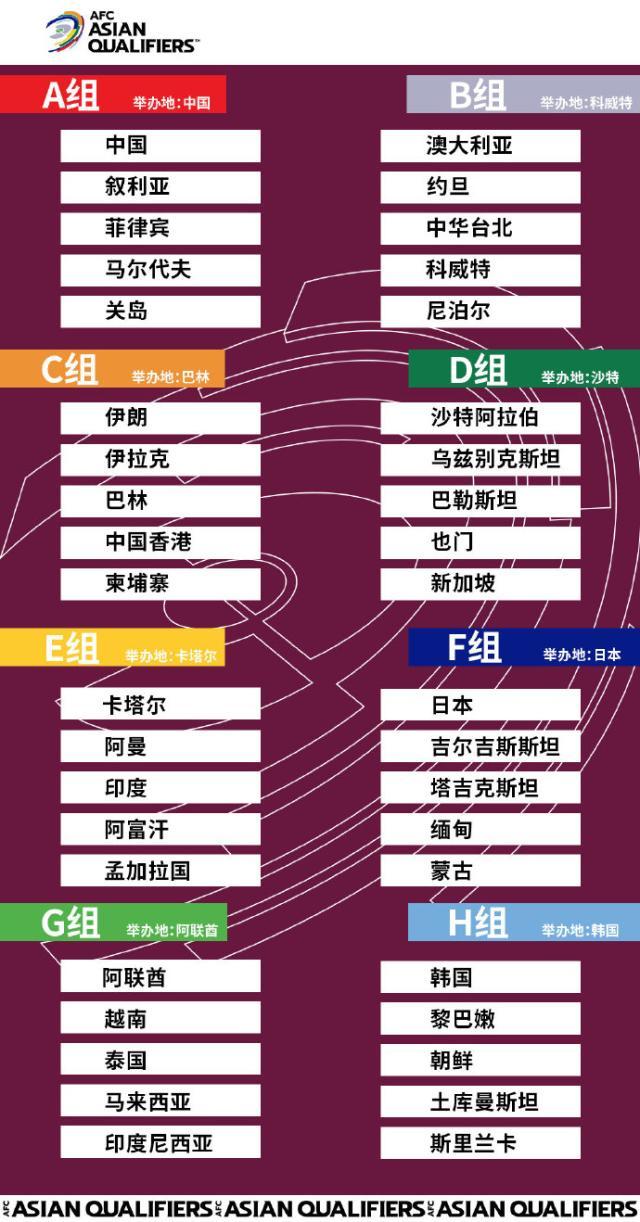 官方:中国主办国足所在小组世预赛 将赛会制进行